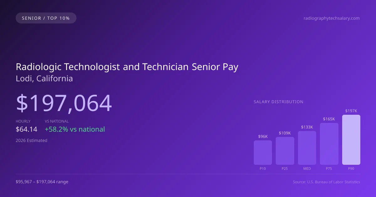 Radiologic Technologist and Technician Senior Salary in Lodi, CA — 2026 est., based on 2025 BLS