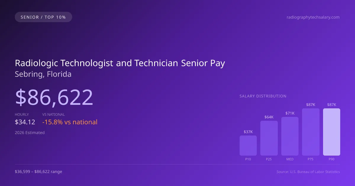 Radiologic Technologist and Technician Senior Salary in Sebring, FL — 2026 est., based on 2025 BLS