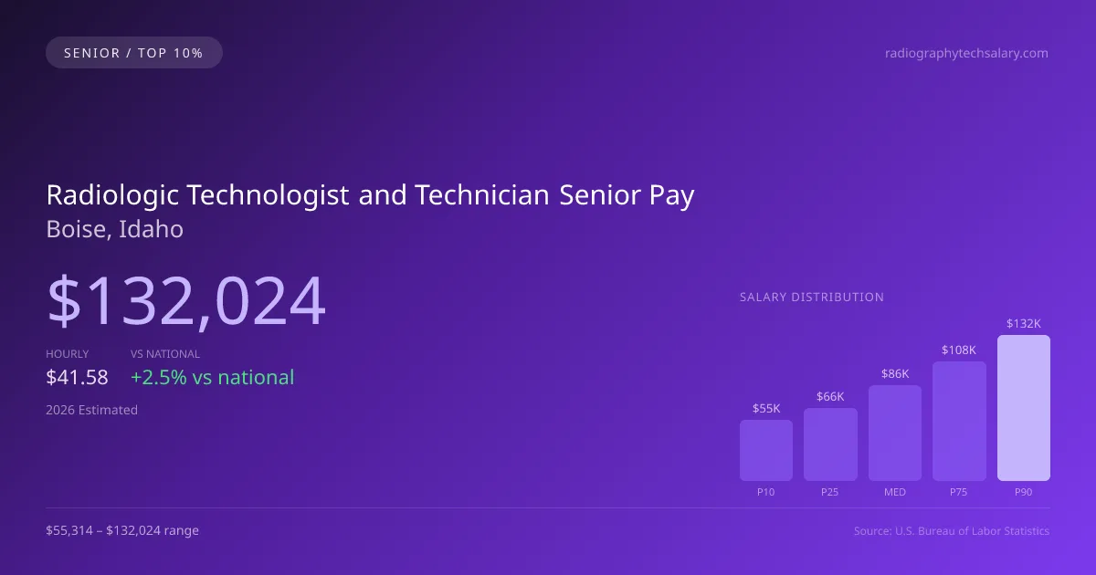 Radiologic Technologist and Technician Senior Salary in Boise, ID — 2026 est., based on 2025 BLS