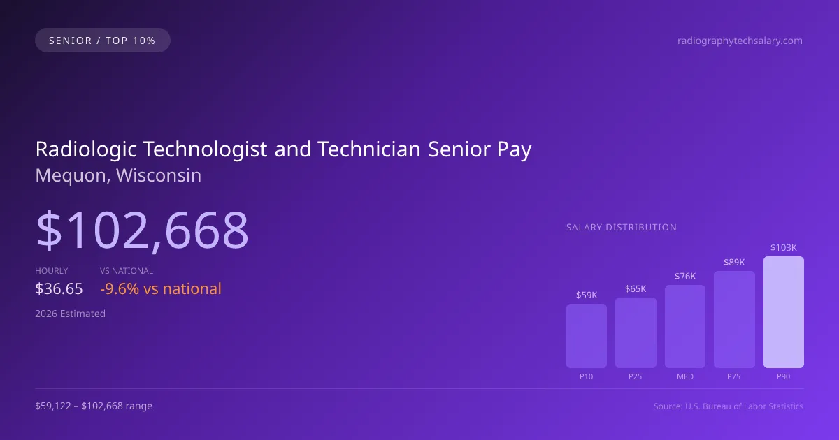 Radiologic Technologist and Technician Senior Salary in Mequon, WI — 2026 est., based on 2025 BLS
